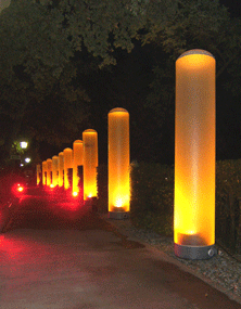 colonnes avec lumiere gonflables